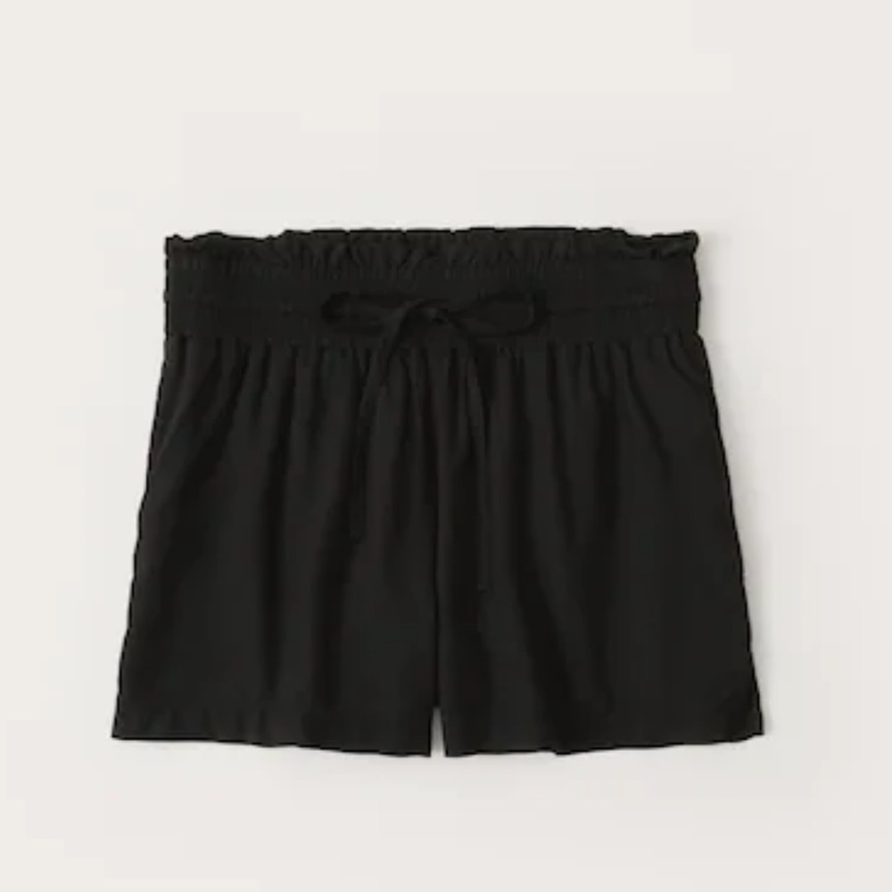 Abercrombie | soft shorts | Black | drapey pull on shorts | XS